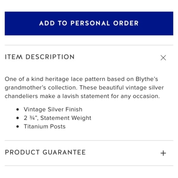 Stella & Dot | Silver Thea Lace Chandelier Statement Earrings - Picture 5 of 5